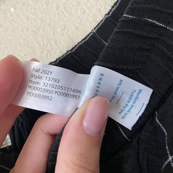 Marine Layer Allison Pant in Black Windowpane Contemporary Minimalist - Picture 9 of 11